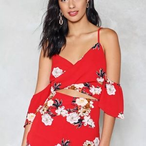 Nasty Gal Summertime Floral Romper Medium